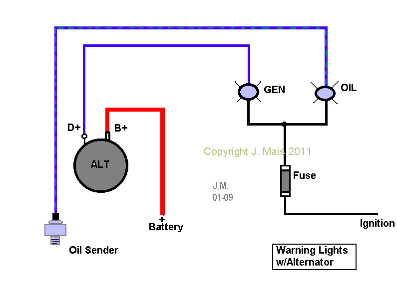 2 Wire Alternator Wiring Diagram from www.netlink.net