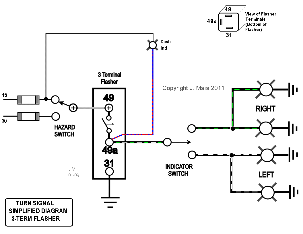 3 Pin Flasher Relay Wiring Diagram Manual from www.netlink.net